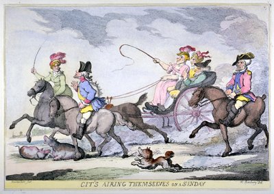 „Idézik magukat egy vasárnapon, 1809-ben alkotó: Thomas Rowlandson