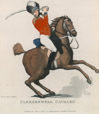 Clerkenwell lovasság alkotó: Thomas Rowlandson