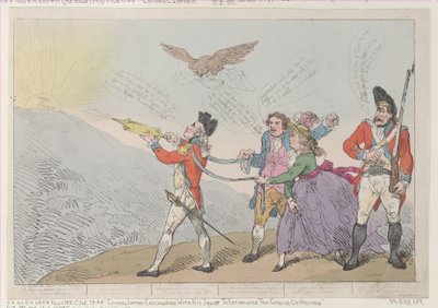 [Col. Topham igyekszik a spriccelével kioltani Holman géniuszát], O..., 1785. október 5. alkotó: Thomas Rowlandson