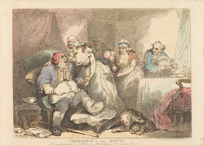 Kényelem a köszvényben alkotó: Thomas Rowlandson