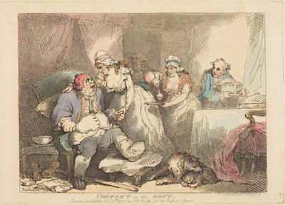 Kényelem köszvény esetén alkotó: Thomas Rowlandson