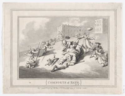 Fürdő kényelmei, 12. tábla, 1798. január 6., 1798. január 6. alkotó: Thomas Rowlandson