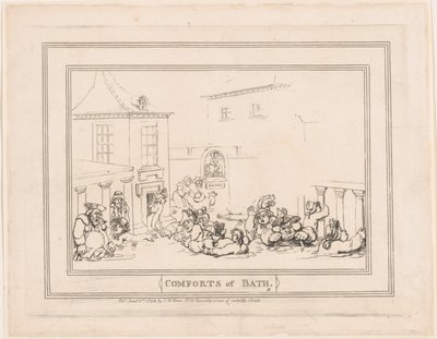 Fürdő kényelmei, 7. tábla, 1798. január 6., 1798. január 6. alkotó: Thomas Rowlandson