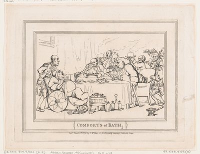 Fürdő kényelmei, 9. tábla, 1798. január 6., 1798. január 6. alkotó: Thomas Rowlandson