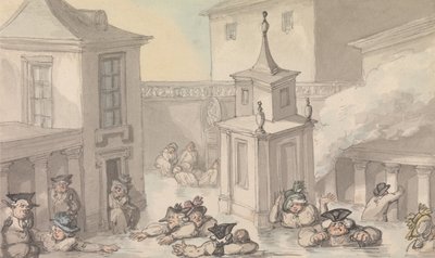 Bath kényelmei: Bath városa alkotó: Thomas Rowlandson