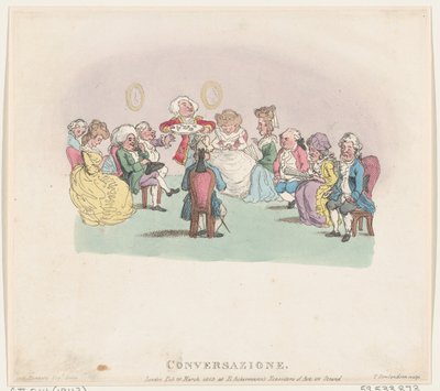 Beszélgetés, 1803. március 20., 1803. március 20. alkotó: Thomas Rowlandson