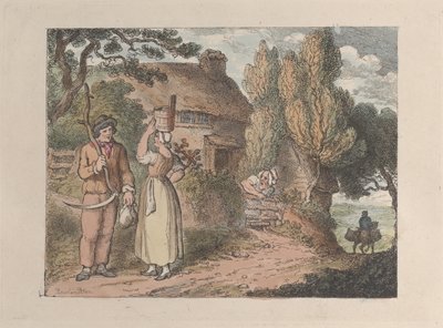 Cornwall, An Overlooker, a Views in Cornwallból, 1812., 1812. alkotó: Thomas Rowlandson