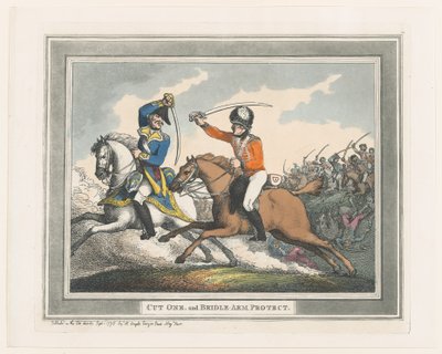 Cut One és Bridle Arm Protect, 1798. szeptember 1., 1798. szeptember 1. alkotó: Thomas Rowlandson
