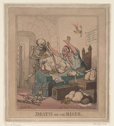 A halál és a fösvény alkotó: Thomas Rowlandson