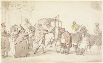 Búcsújelenet alkotó: Thomas Rowlandson