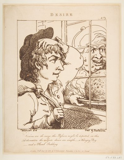 Desire Le Brun Travested, avagy a szenvedélyek karikatúrái, 1800. január 20. alkotó: Thomas Rowlandson