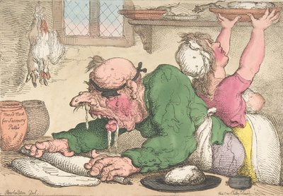 Dinners Drest in the Neatest Manner, 1811. október, 1811. október. alkotó: Thomas Rowlandson