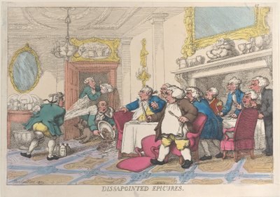 Csalódott epikúrák, 1809., 1809. alkotó: Thomas Rowlandson