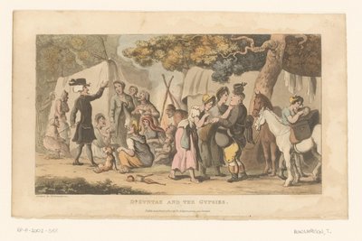 Doctor Syntax egy roma táborban alkotó: Thomas Rowlandson