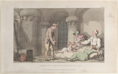 Házi rendelkezések a börtönben, The Vicar of Wakefield, 1817. május 1., 1817. május 1. alkotó: Thomas Rowlandson