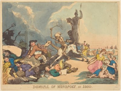 A Monopoly bukása 1800-ban alkotó: Thomas Rowlandson
