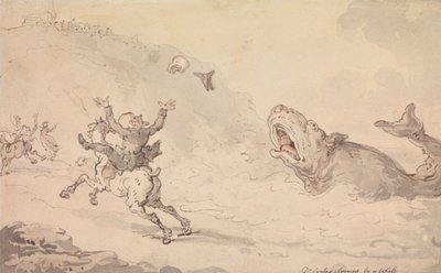 Dr. Syntax-ot megijesztette egy bálna alkotó: Thomas Rowlandson