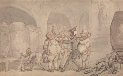 Dr. Szintaxis a pincéből szabadulva alkotó: Thomas Rowlandson
