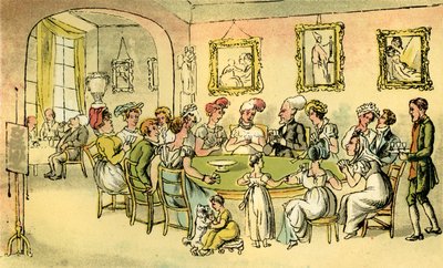 "Dr. Syntax egy kártyapartin" alkotó: Thomas Rowlandson
