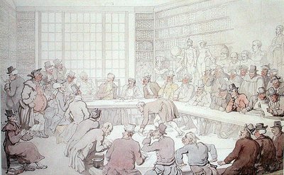 Dr. Szintaxis egy aukción alkotó: Thomas Rowlandson