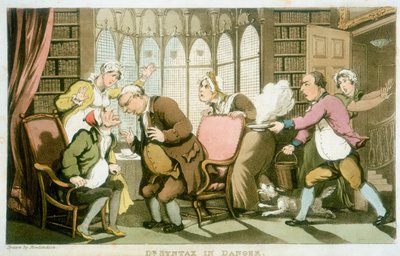 "Dr. Syntax in Danger", 1820 alkotó: Thomas Rowlandson