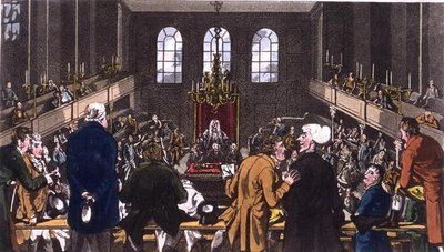 Dr. Szintaxis az alsóházban alkotó: Thomas Rowlandson