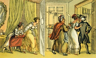 "Dr. Syntax rossz szálláson" alkotó: Thomas Rowlandson