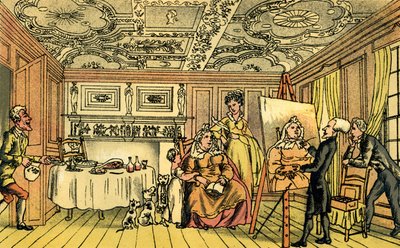 "Dr. Syntax portrét fest" alkotó: Thomas Rowlandson
