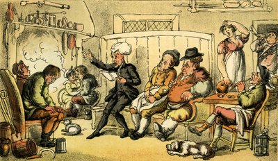 "Dr. Syntax olvassa körútját" alkotó: Thomas Rowlandson