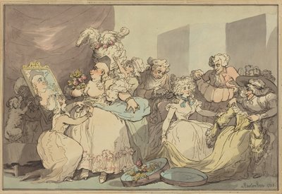 Ruhaválasztás születésnapra alkotó: Thomas Rowlandson