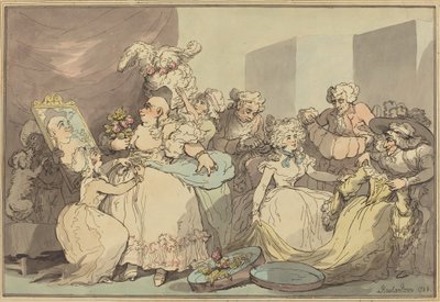Születésnapi öltözködés, 1788. alkotó: Thomas Rowlandson