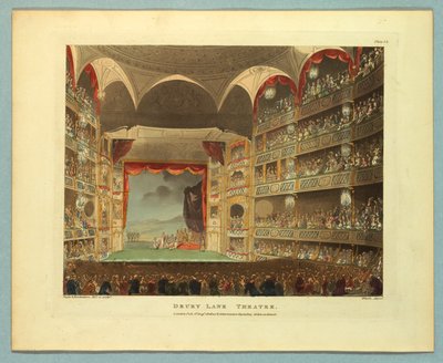Drury Lane Színház az Ackermann Repository-ból alkotó: Thomas Rowlandson