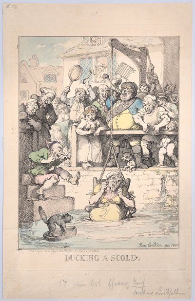 Ducking a Scold, 1803. április 12., 1803. április 12. alkotó: Thomas Rowlandson
