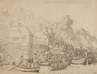 Beszállás Southamptonban, 1794. június 20. (A változat) alkotó: Thomas Rowlandson