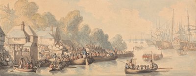 Beszállás Southamptonban, 1794. június 20. alkotó: Thomas Rowlandson