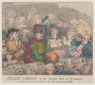 Az angol kíváncsiság avagy az idegen szemből meredt, 1794. január 1., 1794. január 1. alkotó: Thomas Rowlandson