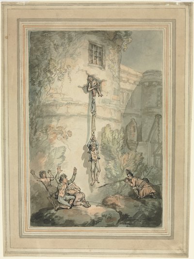 A francia foglyok szökése alkotó: Thomas Rowlandson