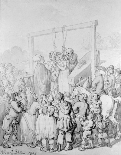 Kivégzés Tyburnban, 1803 alkotó: Thomas Rowlandson