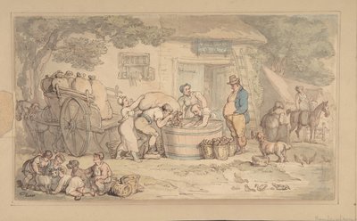 Gazdálkodási jelenet, 1780-1827. alkotó: Thomas Rowlandson