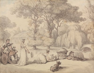 A kiskacsák etetése alkotó: Thomas Rowlandson