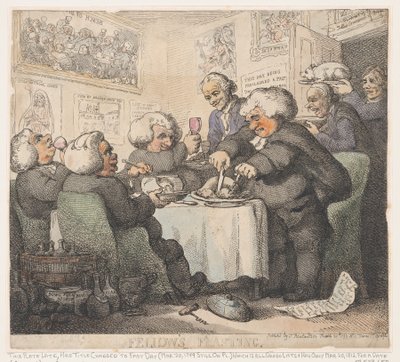 A társaság lakomája alkotó: Thomas Rowlandson