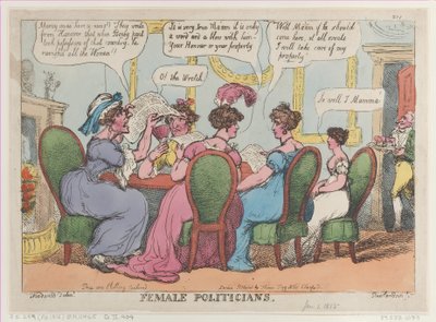 Női politikusok, 1808. január 1., 1808. január 1. alkotó: Thomas Rowlandson