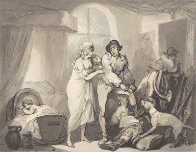 Négy óra az országban, 1788-90 körül (grafit, toll, tinta és akvarell papíron) alkotó: Thomas Rowlandson