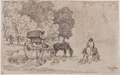 Négykerekű fotel, 1785. április 10., 1785. április 10. alkotó: Thomas Rowlandson