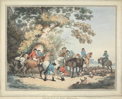 Róka-vadászat [hatrészes sorozat]: 1. Reggeli indulás alkotó: Thomas Rowlandson