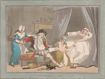 Róka-vadászat [pár]: 2.  Négy óra a városban alkotó: Thomas Rowlandson