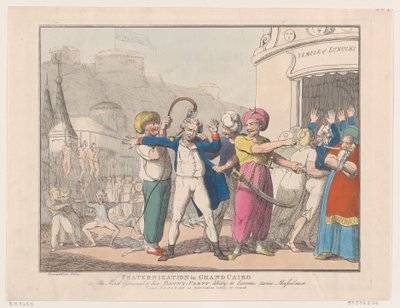 Fraternization in Grand Cairo, avagy The Mad General & his Bonny Party Valószínűleg..., 1798. október 9. alkotó: Thomas Rowlandson