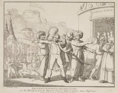 Baráti összejövetel Nagy-Kairóban, avagy az őrült tábornok és vidám társasága, akik valószínűleg szelíd muszlimokká válnak alkotó: Thomas Rowlandson