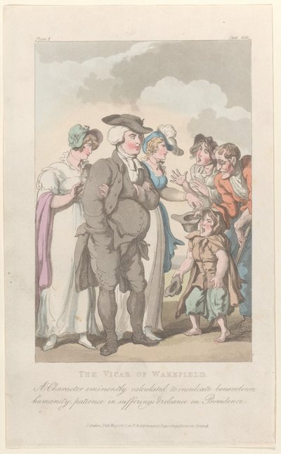Frontispiece: The Vicar of Wakefield, a The Vicar of Wakefieldből, 1817. május 1., 1817. május 1. alkotó: Thomas Rowlandson