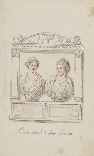 Julia Secunda és Cornelia Tyché temetési oltára alkotó: Thomas Rowlandson